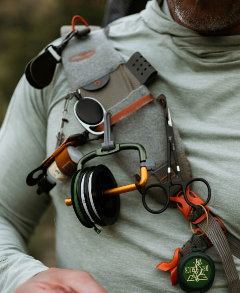 fly fishing gear for their fly fishing engagement session