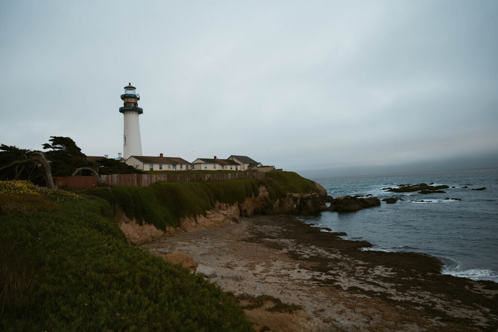 A shot of the coastline taken in the midst of engagement photos in bay area
