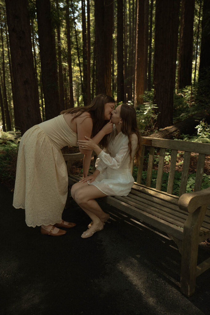 Newly engaged couple sharing a quiet moment together after their proposal